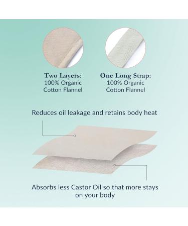 Buy QUEEN OF THE THRONES Organic Cotton Flannel Castor Oil Pack - Naturopathic Doctor Designed Reusable & Comfortable Sleep Fit Soft Ties - Buy Online on GoSupps.com