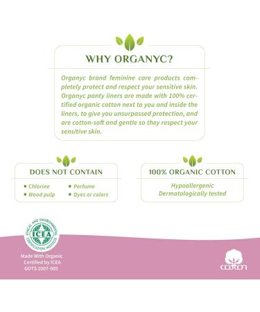 Organyc Organic Cotton Panty Liners for Light Flow - 24 Count - Buy Online on GoSupps.com