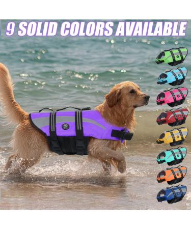 Emust Lifeguard for Large Dogs | Dog Chimney for Small/Medium/Large Dogs | High-Reflective Rescue Protection | Purple - Buy Online on GoSupps.com