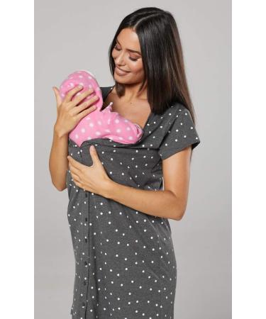 Zeta Ville Maternity Nursing Nightie Nightdress Robe Set - Graphite - Size 10 - Buy Online on GoSupps.com