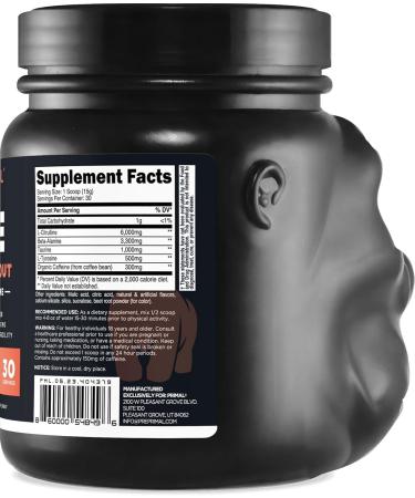 Primal Pre-Workout Primate Punch (30 Servings) (Tropical Flavored) - Gluten Free & Non-GMO - Buy Online on GoSupps.com