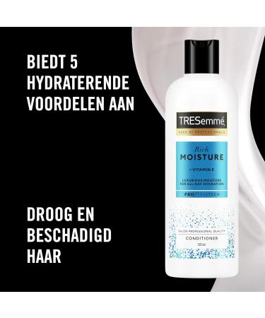 Unilever TRESemm Rich Moisture Conditioner for dry damaged hair 3 x 400 ml - Buy Online on GoSupps.com