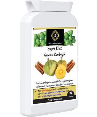 Super Diet Garcinia Cambogia Weight Loss Slimming Fat Burners with Chromium | Herbal Supplement for Metabolism | 90 Capsules - Buy Online on GoSupps.com