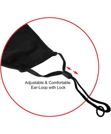 Buy Rustic Town 10 Pack Cotton Black Face Masks - Adjustable Reusable & Breathable for International Shipping - Buy Online on GoSupps.com