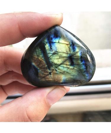 Moonstone Crystal Heart Shape Natural Labradorite Palm Stone Healing Gemstone Mineral Reiki Chakra Crystal Polished Pouch - Buy Online on GoSupps.com