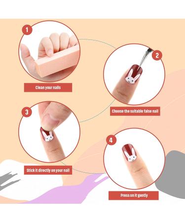 120 Pieces Christmas Children False Nails - Colorful Flower Pattern Kids Press on Nails for Nail Art Decoration - Buy Online on GoSupps.com