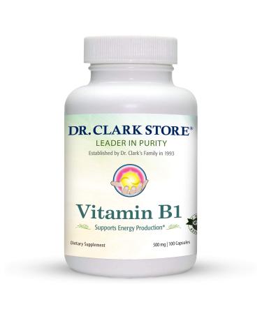 Dr. Clark Vitamin B1 Supplement, 500mg, 100 Capsules