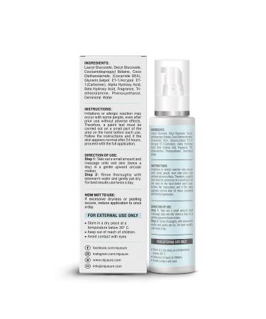AHA 2% + BHA 2% Face Wash | Exfoliant & Hydrating Soothing Formula 100ml | International Shipping Available - Buy Online on GoSupps.com