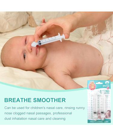 Letterashqp 4-Piece Baby Nasal Syringe Set - Silicone Nasal Douche for Children 10ml Portable Nose Rinse & Suction Tip - Buy Online on GoSupps.com