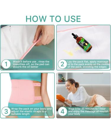 Organic Castor Oil Pack for Liver & Waist | Reusable Cotton Flannel | Soft Ligaments | Culinary Use | Pink - Buy Online on GoSupps.com