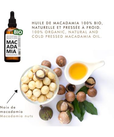 Buy 100% Organic Macadamia Oil - Pure Natural Hair Body Skin & Face Care - 100 ml International Shipping - Buy Online on GoSupps.com