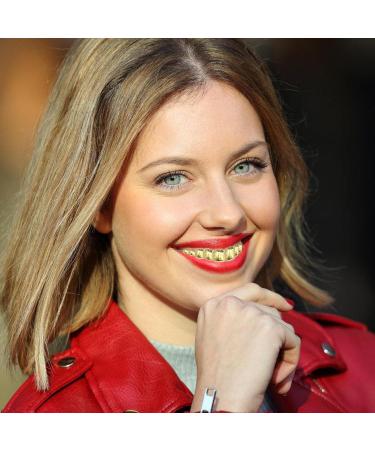 Buy Hitrod Gilded Hip-Hop Tooth Grillz - Gold-Plated Grillz Caps for Cosplay & Party | Unique Christmas Gifts - Buy Online on GoSupps.com