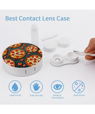 Pizza Print Contact Lens Case - Stylish & Travel-Friendly Lens Care Box - Buy Online on GoSupps.com