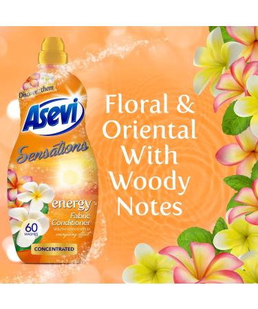 Asevi Sensations Laundry Conditioner 1.32L | Concentrated Liquid Fabric Softener | 60 Washes | Energy Scent - Buy Online on GoSupps.com