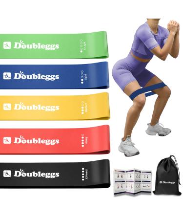 Resistance Bands for Working Out - 5 Levels Exercise Bands Resistance Bands Set with Instruction Guide and Carry Bag Ideal for Leg Strength Training Rehab Yoga