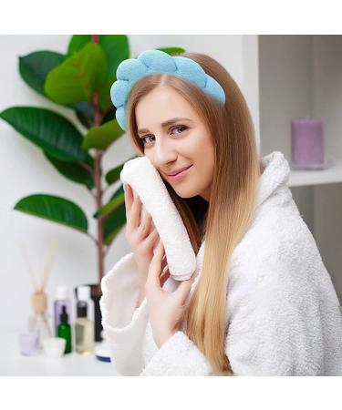 Women's Spa Terry Cloth Headband for Face Wash, Makeup Removal, Shower - Soft & Absorbent Croissant Style in Pink - Buy Online on GoSupps.com