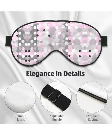 Red Gray White Modern Polka Dot Eye Mask | Soft Comfortable Light-Blocking Unisex Sleeping Mask - Buy Online on GoSupps.com