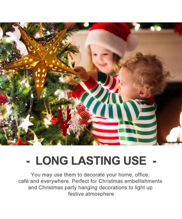 1 Set Pentagram Pendant Christmas Paper Star Lanterns Hanging Pendant Hollow Out Star Lantern Christmas Ornament Led Lantern Hanging Light Christmas Tree 3D Accessories Golden - Buy Online on GoSupps.com