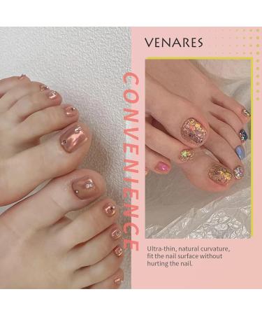 240-Piece Venares Toothed Tips Set - Clear Artificial Toenails for Nail Art | 12 Sizes Glue File & Shaver Included - Buy Online on GoSupps.com