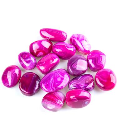 June&Ann Fuchsia Agate Palm Stones - Healing Gemstone Therapy for Chakra Balance & Meditation - Buy Online on GoSupps.com