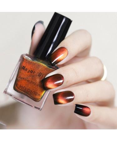 Cat Eye Nail Polish Quick Dry Glitter Nail Polish (06) Starry Sky Brown