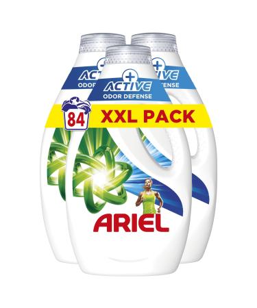 Ariel Liquid Laundry Detergent 84 Loads +Active Odor Defense Touch of Febreze 2x Longer Clean Scent Made in France