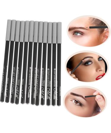 12 pi ces Crayons Yeux Noirs Crayon Sourcils Pratique Maquillage L ger R sistant Anti-bavure Portable Femme - Buy Online on GoSupps.com