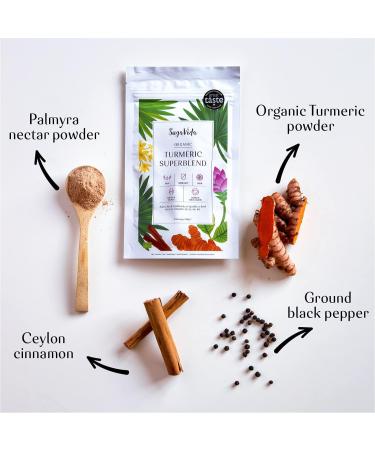 SugaVida Organic Turmeric Superblend with Cardamom - 240g | Triple-Strength Curcumin | Golden Milk & Turmeric Latte | Great Taste Award Winner - Buy Online on GoSupps.com