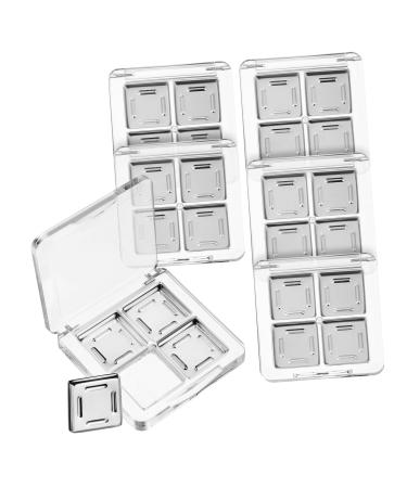 minkissy minkissy 6 Piece Empty Eyeshadow Palettes Transparent Square Makeup Tray for Lipstick Highlighters Organize Your Makeup with Style