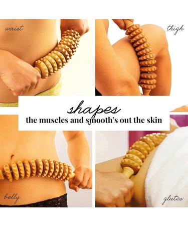 Tuuli Accessories Maderotherapy Wood Set - Massager for Cellulite Lymphatic Drainage & Back Relief | Swedish Cup Included - Buy Online on GoSupps.com