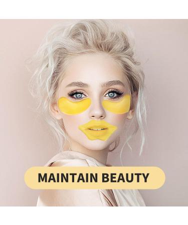 60 Pcs Gold Lip & Eye Masks - Collagen Moisturizing Patches for Dark Circles Puffy Eyes & Fine Lines - Best Skincare for Dry Lips - Buy Online on GoSupps.com