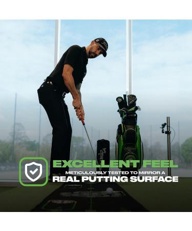 Back 2 Basics Golf Play-Off Putting Mat - 10 ft - Realistic Green Surface - Drills & Games - Indoor/Outdoor Training Aid - Buy Online on GoSupps.com