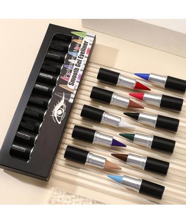 Eyeliner Gel Eyeliner Gel Eyeliner Waterproof Eyeliner Gel Eyeliner Gel Eyeliner Long Lasting Gel 12 x Waterproof Liner Gel Anti-Bleed Eyeliner Natural Cream Eyeliner Eyeliner - Buy Online on GoSupps.com