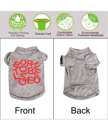 sourcing map Dog T Shirt Printed Dog Christmas Shirt Puppy Clothes Sweatshirt Soft Cotton Short Sleeve Dog Shirt Pet Clothing Apparel Gray Red M M Gray Red - Buy Online on GoSupps.com