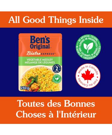 BEN'S ORIGINAL BISTRO EXPRESS Vegetable Medley Long Grain Rice Side Dish 250g Pouch Vegetable Medley Rice 1 - Buy Online on GoSupps.com