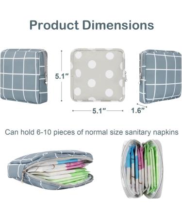 Design Wish Women's Binding Bag - Small Periods & Cosmetics Pocket for Tampon Storage - Set of 2 Striped/Polka Dot Wetbags - Buy Online on GoSupps.com