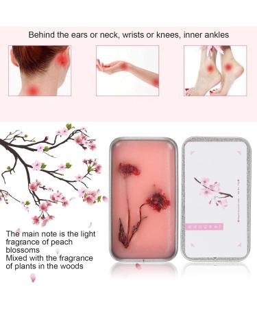 Elegant Solid Perfume Portable Peach Blossom White Tea Scented Solid Balm 12g Safe Travel Friendly for Women on the Go - Buy Online on GoSupps.com