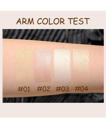 Shefave Highlighter Makeup Palette - Highly Pigmented Shimmer Colours for Long-Lasting Silky Makeup - 04 Beige Gold (40g) - Buy Online on GoSupps.com