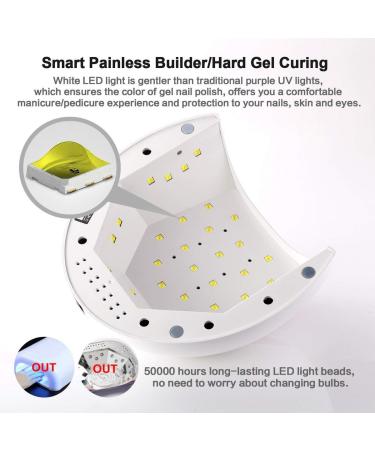 SUNUV 48W UV LED Gel Nail Lamp | Professional Salon Nail Dryer for Gel Polish | 4 Timer Settings | Includes Pink Pad - Buy Online on GoSupps.com