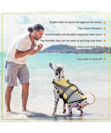 Buy Hjyokuso Dog Life Jacket - Adjustable Reflective & Buoyant Swimming Aid for Small Dogs (16.9-21.2) | Ideal for Boating & Canoeing - Buy Online on GoSupps.com