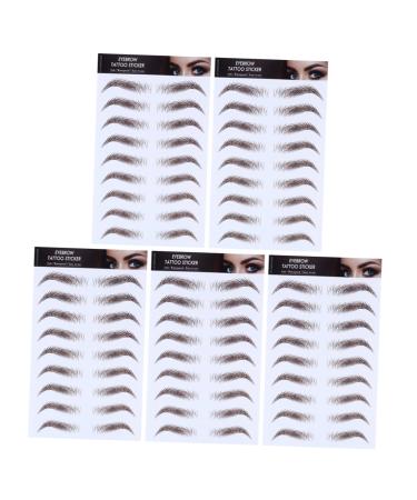 FOMIYES 15 Pcs Eyebrow Stickers 4d Eyebrows Brown Eyebrow Tools Eyebrow Tattoos Stickers Miss Stencil Modify