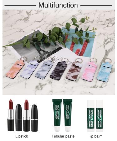 Meiiy Chapstick Holder - Lip Balm Portable Pocket Sleeve with Lip Gloss Tube Holder - Stocking Stuffers Gift for Women (7a-newmarble) - Buy Online on GoSupps.com