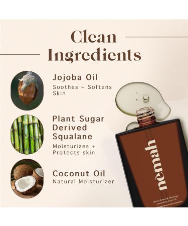 Nemah Belly Oil For Pregnant Women Stretch Mark Oil Quick Drying Non-Greasy With Jojoba Coconut Hemisqualane Blend Pregnancy Stretch Mark Prevention Pregnancy Essentials Vegan 3.4 Fl Oz - Buy Online on GoSupps.com