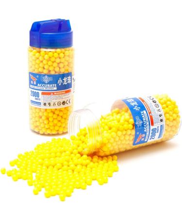 High Grade 6mm Softair BBs - 0.12g Yellow Softair Balls | 2000 Count - International Shipping Available - Buy Online on GoSupps.com