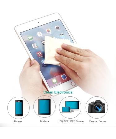 HTTX Microfiber Screen Cleaning Cloths 4-Pack - 6 x 7 inches - Ideal for Cell Phones, Tablets, LCD TV, Laptops, Cameras, and More - Pink - Buy Online on GoSupps.com