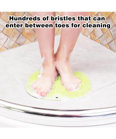 EulaPgoe Shower Scrubber & Foot Scrubber with Non-Slip Suction Cups - Back Cleaner Massage Mat & Hooks for Ultimate Shower Clean - Buy Online on GoSupps.com