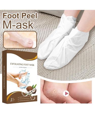 Masque Exfoliant pour Pieds - 2 Paire Exfoliant Naturel | Chaussettes P dicure Anti-Cors pour Femmes et Hommes Rituel du Soir Application Chaussures Domicile co-conut - Buy Online on GoSupps.com