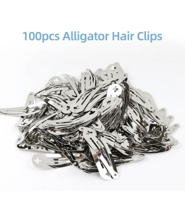100 Pieces 2 Inch Thin Fine Hair Metal Snap Clips with Cross Hole 5 CM Silver Small Plain Hair Barrettes Hairpins Hair Clips for Women Girls Kids Craft DIY Base Hair Clips Accessories - Buy Online on GoSupps.com