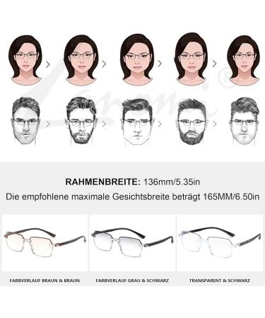 Lanomi 3 Pairs Frameless Reading Glasses for Men & Women - Blue Light Filter Diamond Cut Borderless Visual Aid (Gray Brown Transparent Lens) - 3.0x Magnification - Buy Online on GoSupps.com