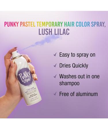 Punky Pastel Temporary Hair Color Spray Lush Lilac 3.5 oz 1-Pack 3.5 Ounce (Pack of 1) Lush Lilac - Buy Online on GoSupps.com